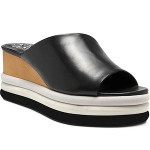 Vince Camuto Pendrea Platform Wedge in Black White Grey NWOT